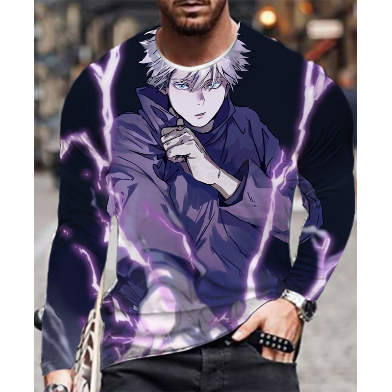 Jujutsu Kaisen Purple Lightning Pattern Men's 3D Printed T-shirt Visual Impact Party Top Round Neck High Quality Long Sleeve Designer P, White;black
Jujutsu Kaisen Purple Lightning Pattern Men's 3D Printed T-shirt Visual Impact Party Top Round Neck High Quality Long Sleeve Designer P, White;black