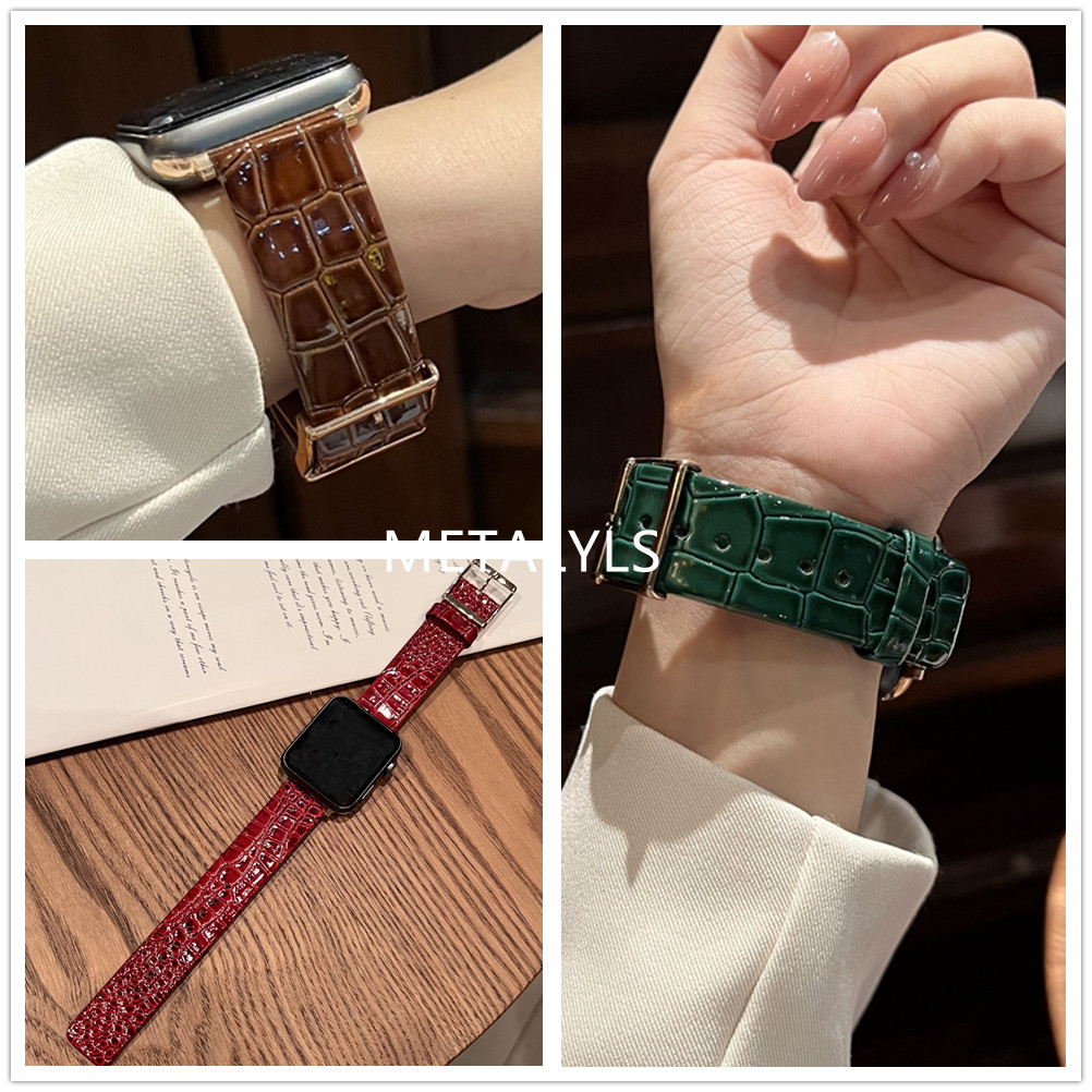 Straps For Apple Watch Band 45mm 38mm 40mm 44mm 41mm Strap iwatch Series 7 4 5 6 SE Designers Leather Bracelet Wristband Luxury Pearlite Layer Women Men Smart Bands
Straps For Apple Watch Band 45mm 38mm 40mm 44mm 41mm Strap iwatch Series 7 4 5 6 SE Designers Leather Bracelet Wristband Luxury Pearlite Layer Women Men Smart Bands