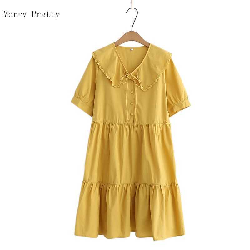 Yellow Solid Pullover Casual Dresses Women Summer Sweet Style Short Sleeve Patchwork Ladies Knee Length A-line Cotton Dress 210526
Yellow Solid Pullover Casual Dresses Women Summer Sweet Style Short Sleeve Patchwork Ladies Knee Length A-line Cotton Dress 210526