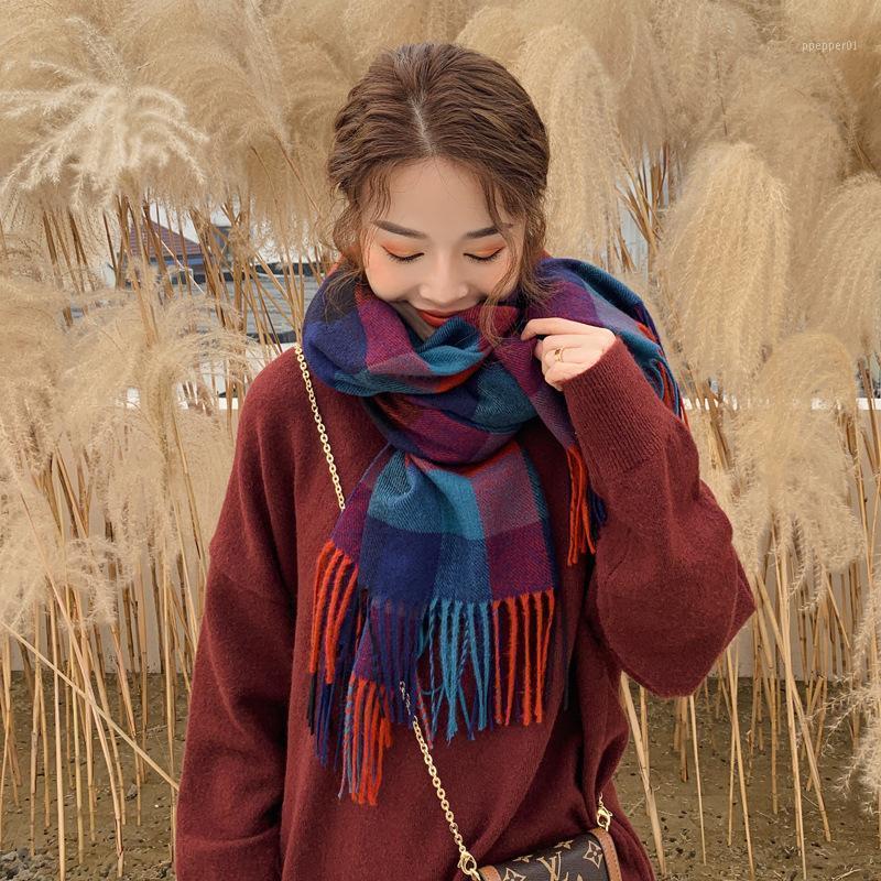 Scarves Plaid Female Tassel Thick Warm Scarf Shawl Winter Echarpe Femme Hiver Luxe Szalik Damski Sjaal
Scarves Plaid Female Tassel Thick Warm Scarf Shawl Winter Echarpe Femme Hiver Luxe Szalik Damski Sjaal