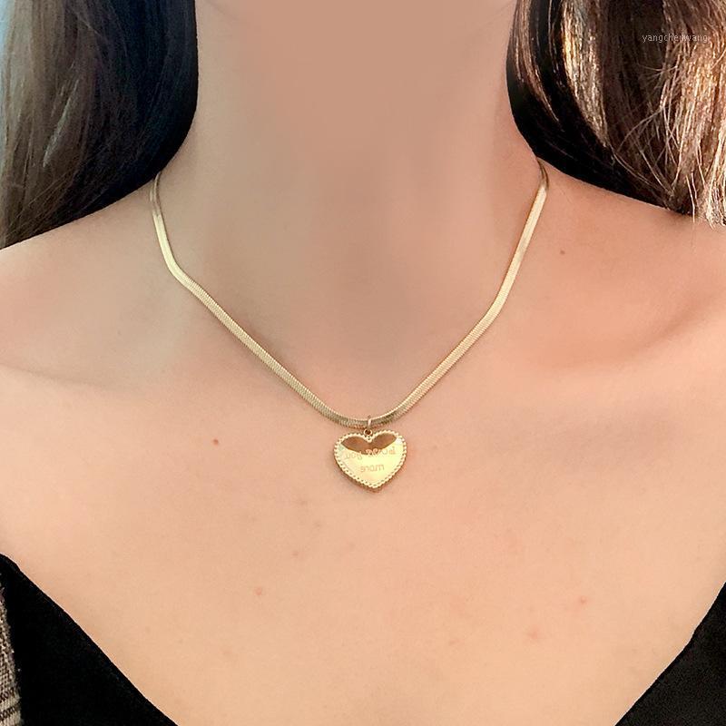 Chains Fashion Stainless Steel Upscale Love Heart Necklace For Women You More Charms Chain Choker Neckalce Jewelry
Chains Fashion Stainless Steel Upscale Love Heart Necklace For Women You More Charms Chain Choker Neckalce Jewelry