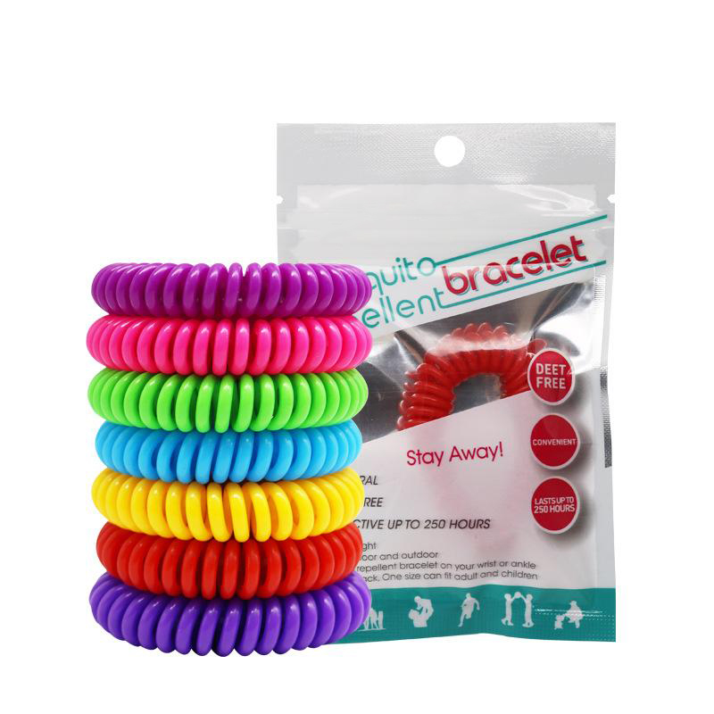 

Mosquito Repellent Bracelet Pest Control Stretchable Elastic Coil Spiral Hand Wrist Band telephone Ring Chain Anti-mosquito Bracelets