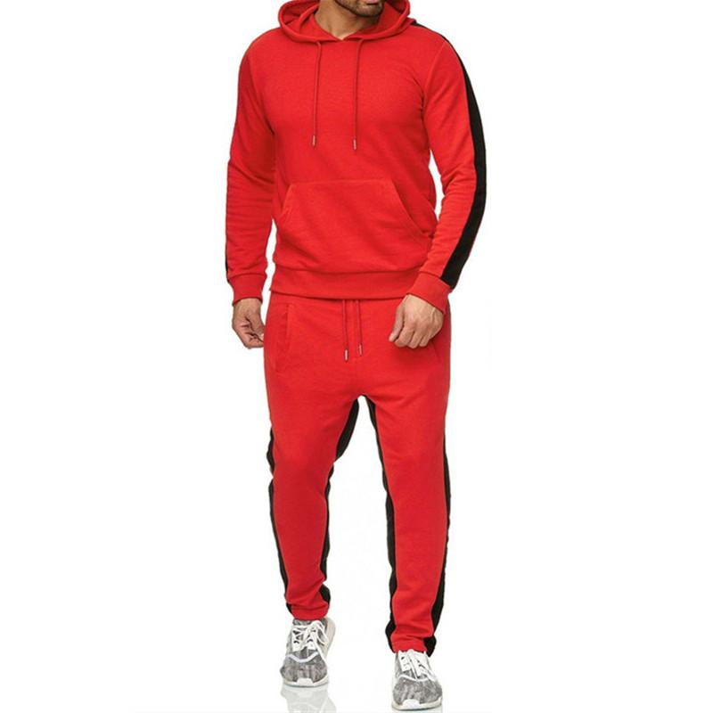 Men's Hoodie Suits Wool Warm SportswearMen's Sweatshirt Hoodies And Sweatpants Jogging Hip-hop Hooded Sportswear Tracksuits