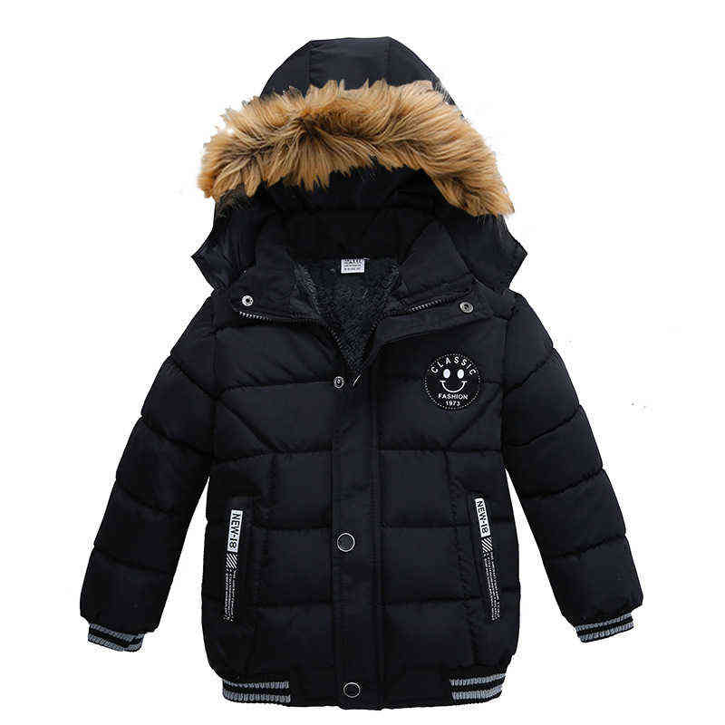 Winter Boys Coats Kids Zipper Jackets Boys Thick Hooded Winter Jacket High Quality Children Outerwear Kids Clothes 2-6 Years 211111