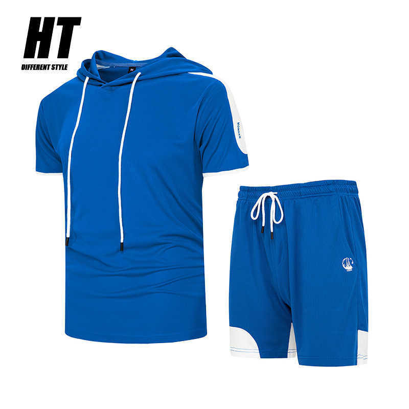 Fashion Men Set 2 PC Sportswear Suit Men Patchwork Short Sleeve T-shirt Hooded+Shorts Casual Summer Tracksuit Male Clothing 210603, Tz78green
Fashion Men Set 2 PC Sportswear Suit Men Patchwork Short Sleeve T-shirt Hooded+Shorts Casual Summer Tracksuit Male Clothing 210603, Tz78green