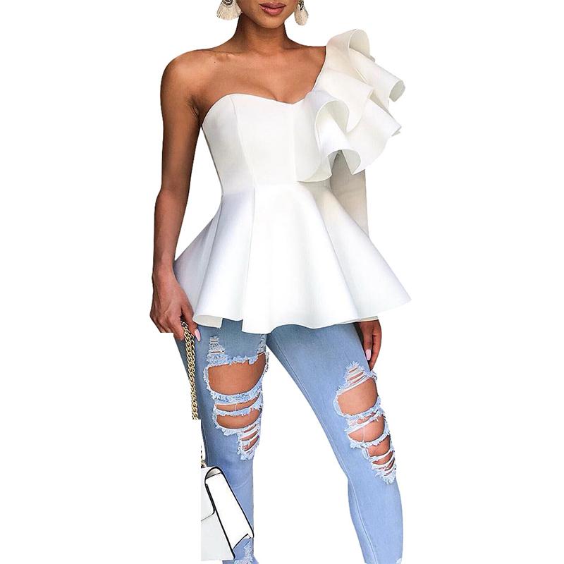 Women' Blouses & Shirts 2021 Fashion One Shoulder Ruffles Top Blouse Womens Off Sleeveless Cool Summer Female Blusas, Black
Women' Blouses & Shirts 2021 Fashion One Shoulder Ruffles Top Blouse Womens Off Sleeveless Cool Summer Female Blusas, Black
