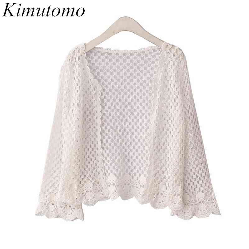 Kimutomo Beach Style Cardigan Thin Women Hook Flower Hollow Out Loose Lace Clothes Female Solid Color Long Sleeve Casual Top 210521, White
Kimutomo Beach Style Cardigan Thin Women Hook Flower Hollow Out Loose Lace Clothes Female Solid Color Long Sleeve Casual Top 210521, White