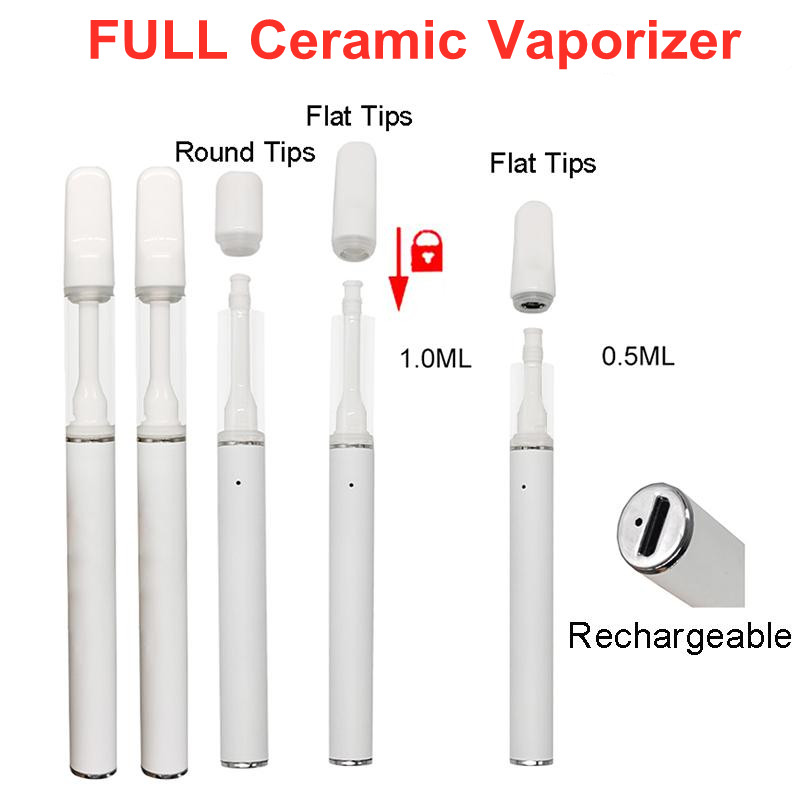 Disposable Vape Pen Full Ceramic Carts Disposables E-cigarettes D8 Vaporizer 0.5ml 1.0ml Cartridges Rechargeable 290mAh Battery Empty Thick Oil Atomizers USB Port
Disposable Vape Pen Full Ceramic Carts Disposables E-cigarettes D8 Vaporizer 0.5ml 1.0ml Cartridges Rechargeable 290mAh Battery Empty Thick Oil Atomizers USB Port