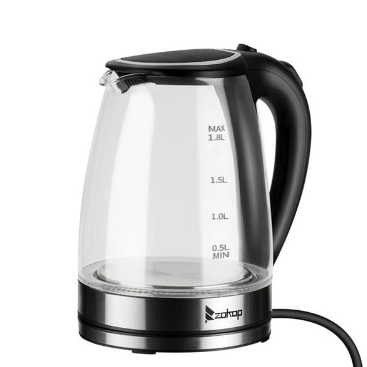 2021 Cooking Utensils ZOKOP HD-1857-A 110V 1500W 1.8L Electric Glass Kettle US Plug