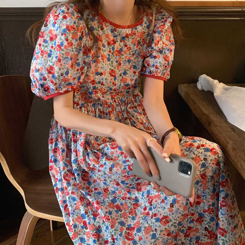 Summer Dresses for Women Sweet Vestidos Puff Sleeve French Floral Dress Female Age-reducing Loose Robe Femme 14897 210527, Yellow
Summer Dresses for Women Sweet Vestidos Puff Sleeve French Floral Dress Female Age-reducing Loose Robe Femme 14897 210527, Yellow