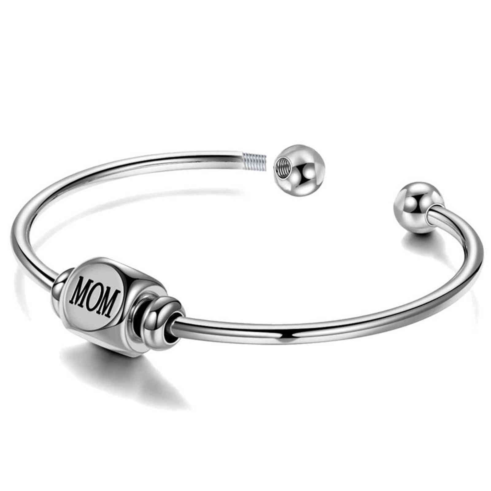 Beaded Wrist Bracelets Joyeria Acero Inoxidable with Mom i Love You Engraved Stainless Steel Beads Roatable Cuff Bracelet Bangle
Beaded Wrist Bracelets Joyeria Acero Inoxidable with Mom i Love You Engraved Stainless Steel Beads Roatable Cuff Bracelet Bangle