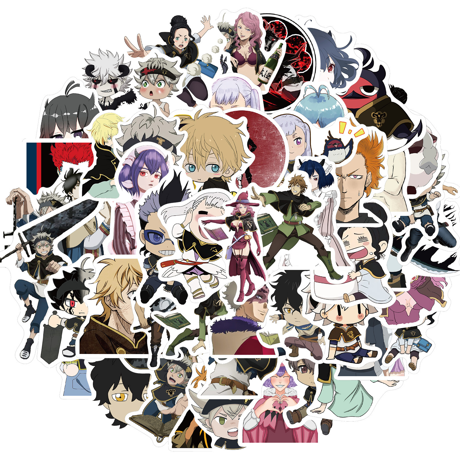 50 PCS Mixed Black clover Graffiti skateboard Stickers For Car Laptop Fridge Helmet Pad Bicycle Bike Motorcycle PS4 book Guitar Pvc Decal, Multi colors
50 PCS Mixed Black clover Graffiti skateboard Stickers For Car Laptop Fridge Helmet Pad Bicycle Bike Motorcycle PS4 book Guitar Pvc Decal, Multi colors