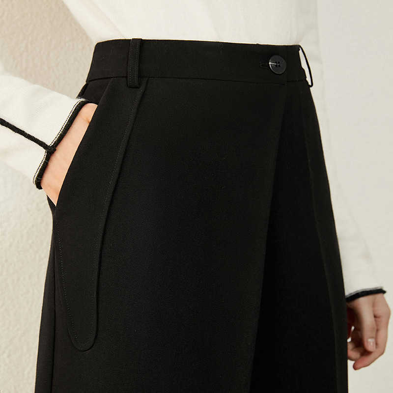 Minimalism Autumn Winter Women's Pants Fashion Causal Solid Straight Ankel-length Female Trousers 12030485 210527