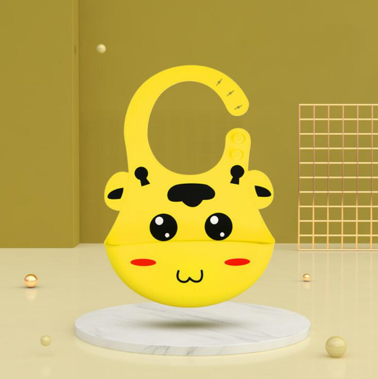 Baby Silicone Bib Infant Cartoon Waterproof Bibs Children Silicone Bib Baby Saliva Rice Pocket Maternal Infant Products HHC69916581946