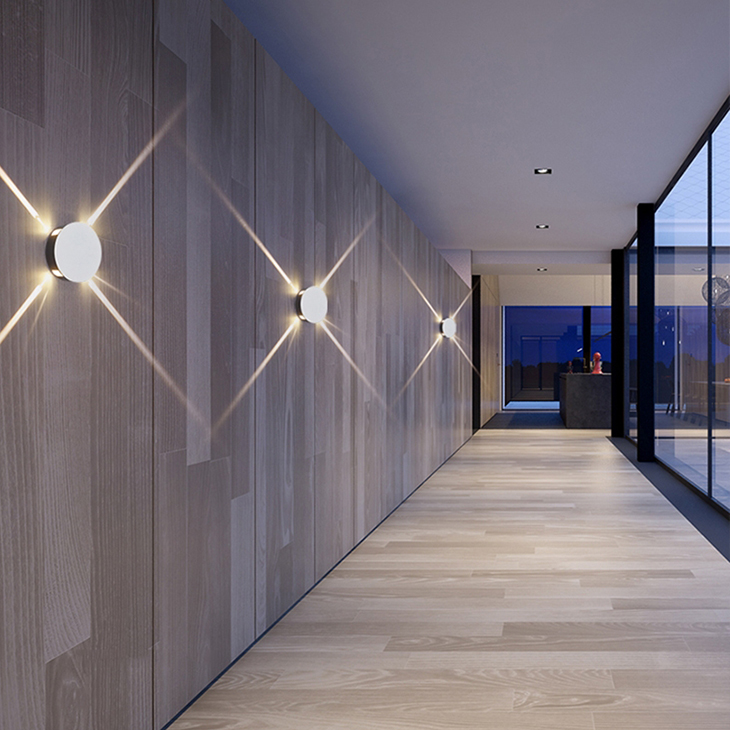 Modern wall lamps up&down 85-265V Round Indoor Light beam wall lights for living room bedroom aisle KTV bar decoration lighting