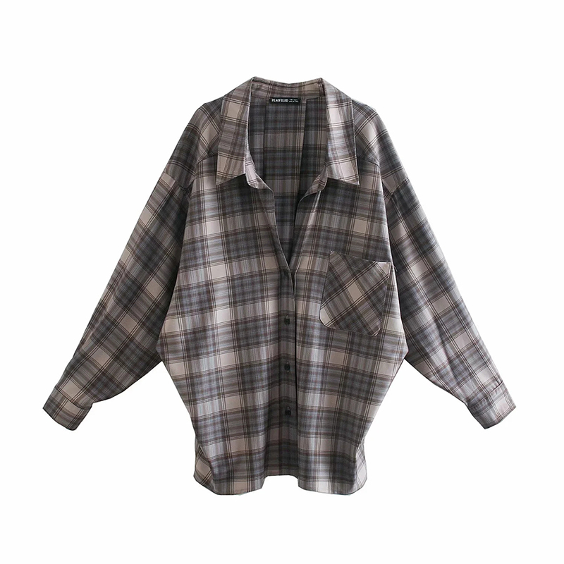 Women Blouses Turn-down Collar Spring Jacket Plaid All-match BF Batwing-sleeve Loose Outwear Harajuku Female Chic 210520, Multi
Women Blouses Turn-down Collar Spring Jacket Plaid All-match BF Batwing-sleeve Loose Outwear Harajuku Female Chic 210520, Multi