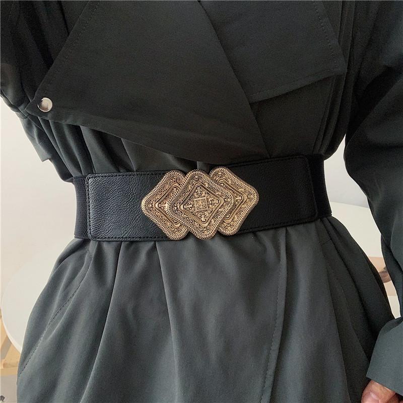 Belts Women's Runway Fashion Elastic PU Leather Cummerbunds Female Dress Corsets Waistband Decoration Wide Belt R1873, Black
Belts Women's Runway Fashion Elastic PU Leather Cummerbunds Female Dress Corsets Waistband Decoration Wide Belt R1873, Black
