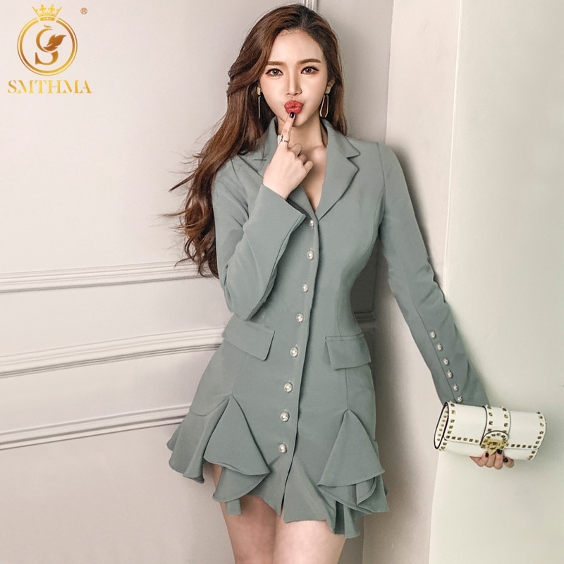 Women's Elegant Single Row Pearl Button Long Sleeve High Waist Ruffle Mini Dresses Female Autumn Fashion 210520, Photo color
Women's Elegant Single Row Pearl Button Long Sleeve High Waist Ruffle Mini Dresses Female Autumn Fashion 210520, Photo color