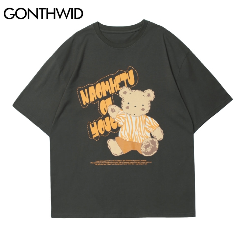 Tshirts Streetwear Harajuku Casual Toy Bear Print Tees Shirts Summer Hip Hop Hipster Loose Cotton Short Sleeve T-Shirts 210602, Gray
Tshirts Streetwear Harajuku Casual Toy Bear Print Tees Shirts Summer Hip Hop Hipster Loose Cotton Short Sleeve T-Shirts 210602, Gray