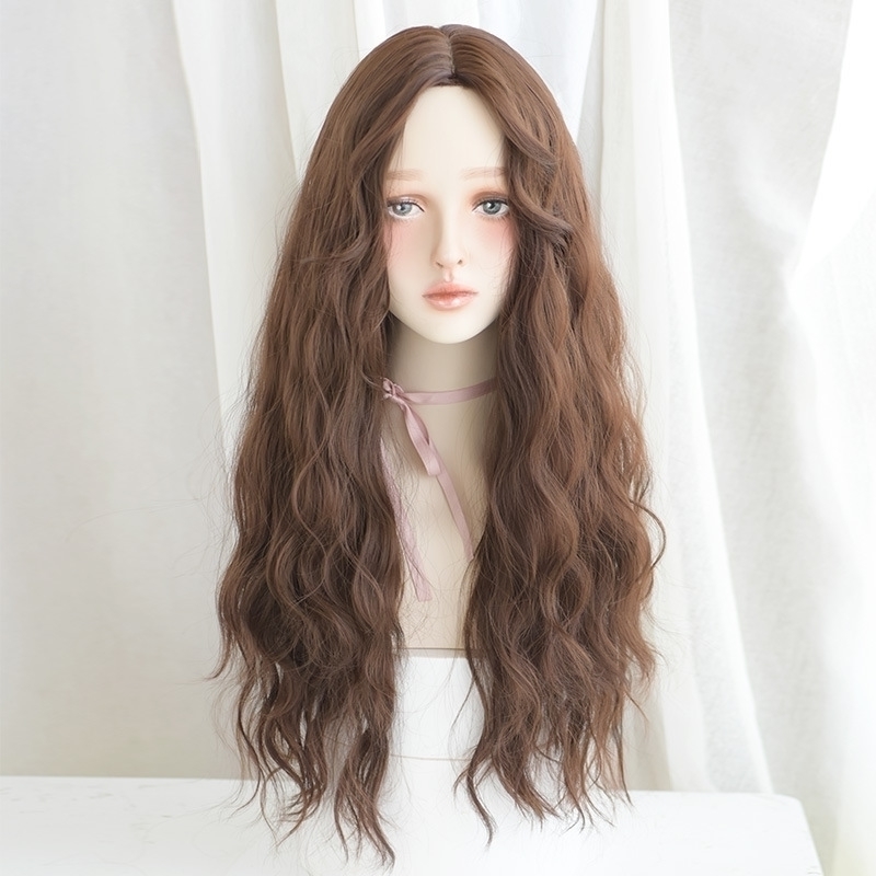 perm Hot selling corn long curly hair set, split bangless simulated chemical fiber whole head set
perm Hot selling corn long curly hair set, split bangless simulated chemical fiber whole head set