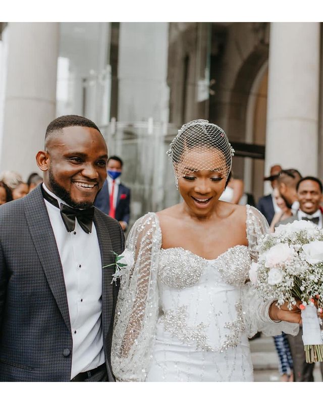 2022 Plus Size Arabic Aso Ebi Luxurious Mermaid Sparkly Wedding Dress Long Sleeves Sequined Beaded Crystals Bridal Gowns Dress ZJ266