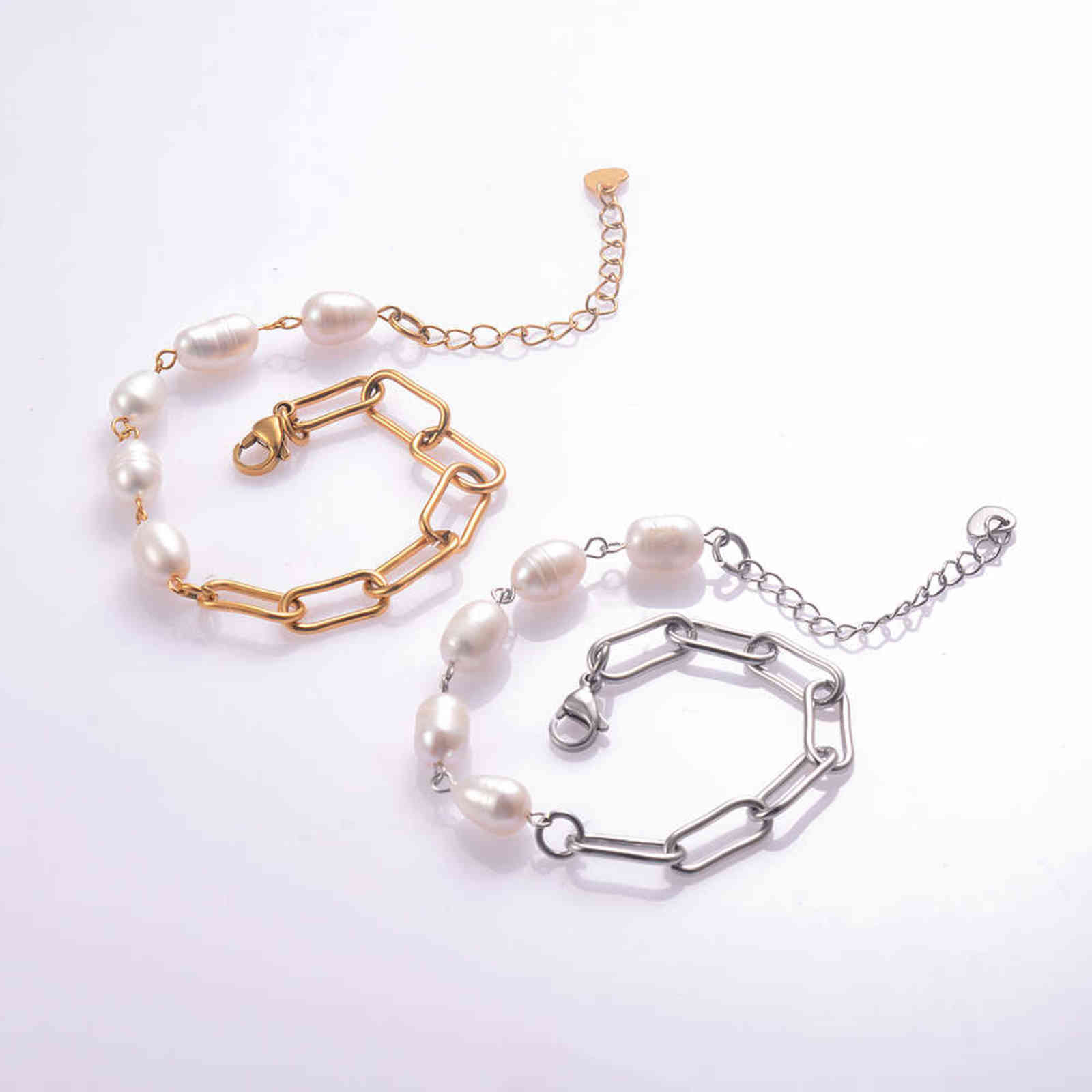 1pc Natural Pearl Chain Bracelet for Women Jewelry Luxury Stainless Steel Handmade 
1pc Natural Pearl Chain Bracelet for Women Jewelry Luxury Stainless Steel Handmade