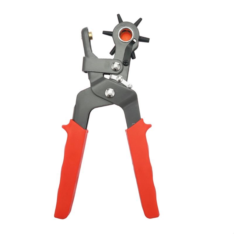6 Measures Round Perforator Rotating Leather Tang Puncher Maker Tool For Taille Belt