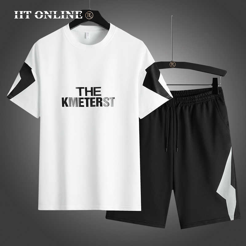 Casual Mens Set Summer Tracksuit Men Sportswear 2 Pieces Print T Shirt Shorts Fashion Gyms Jogging Short Sleeve Male Sportsuit 210603, Mf7891white
Casual Mens Set Summer Tracksuit Men Sportswear 2 Pieces Print T Shirt Shorts Fashion Gyms Jogging Short Sleeve Male Sportsuit 210603, Mf7891white