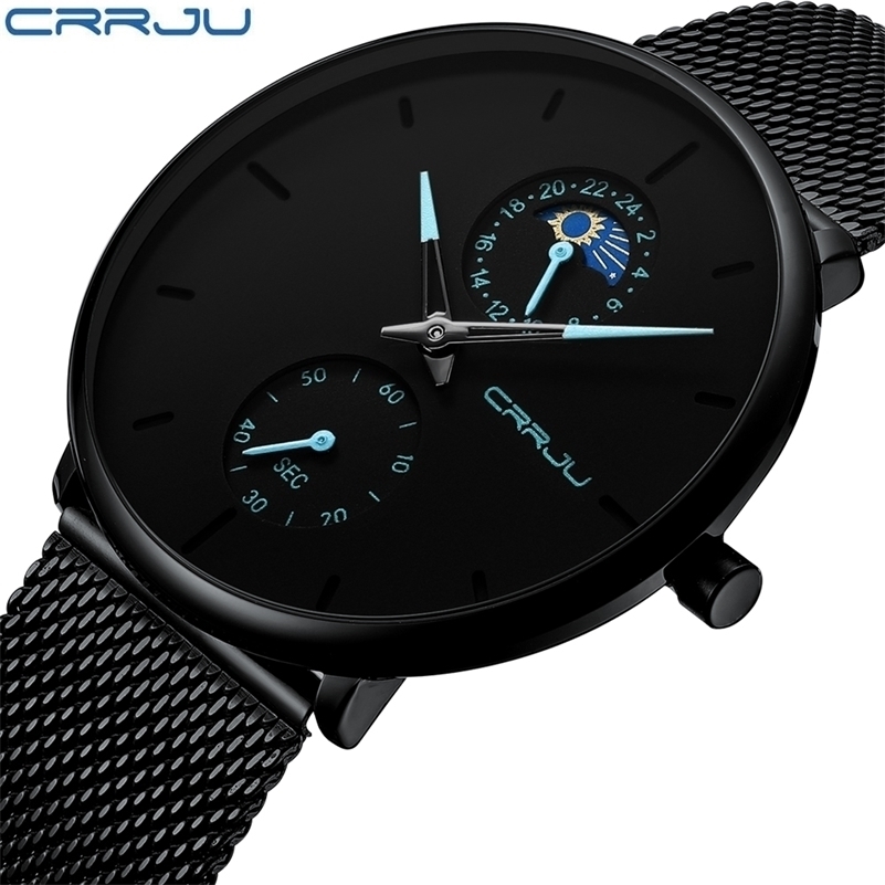 CRRJU Watches Fashion Mens Dress Watches Brand Luxury Quartz Watch Men Casual Slim Mesh Waterproof Sport Watch erkek kol saati 210517, 2129
CRRJU Watches Fashion Mens Dress Watches Brand Luxury Quartz Watch Men Casual Slim Mesh Waterproof Sport Watch erkek kol saati 210517, 2129