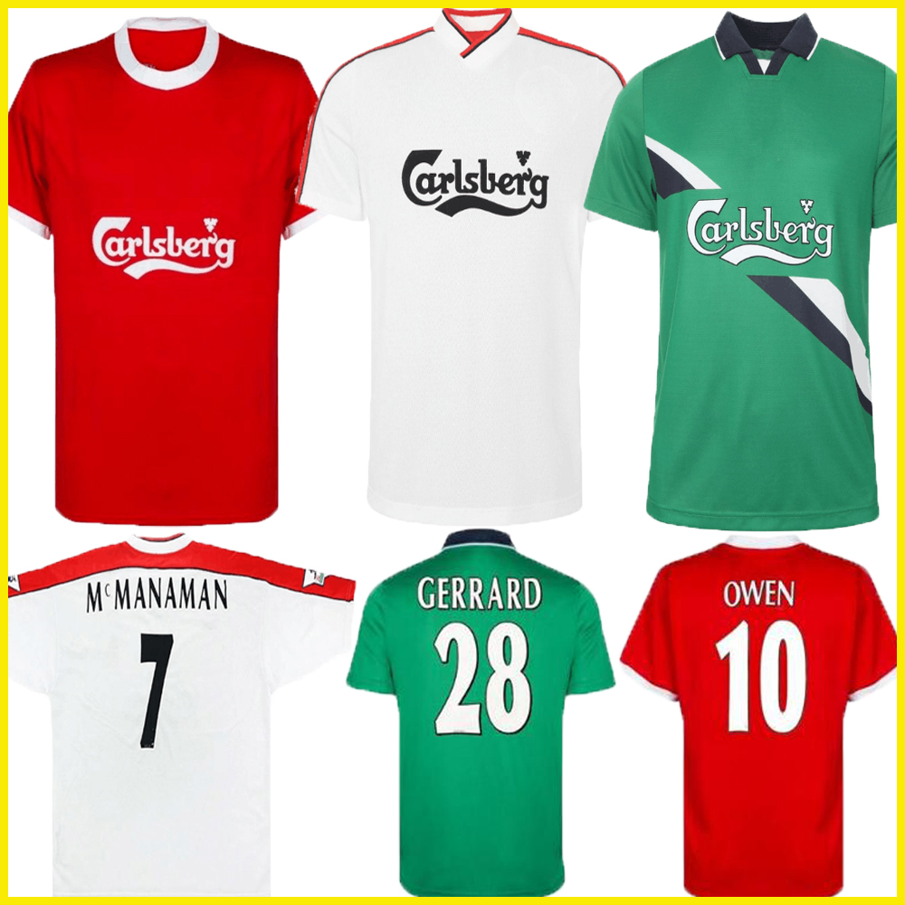 1998 1999 2000 Owen Gerrard retro soccer jersey 98 99 home away BERGER FOWLER McMANAMAN HESKEY CARRAGHER classic vintage football shirt, Black;yellow
1998 1999 2000 Owen Gerrard retro soccer jersey 98 99 home away BERGER FOWLER McMANAMAN HESKEY CARRAGHER classic vintage football shirt, Black;yellow
