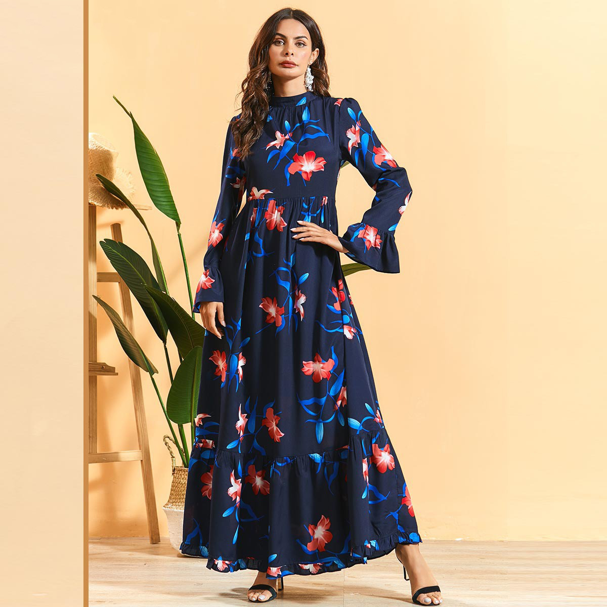 Turkey Muslim Women Dress Abaya Flare Sleeve Ramadan Maxi Long Dresses Islamic Clothing Eid Musulman Hijab Moroccan Kaftan Robe
Turkey Muslim Women Dress Abaya Flare Sleeve Ramadan Maxi Long Dresses Islamic Clothing Eid Musulman Hijab Moroccan Kaftan Robe
