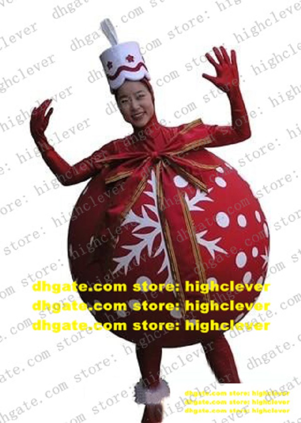 

Xmas Gift Christmas Ball Mascot Costume Adult Cartoon Character Outfit Promotion Ambassador Sports Carnival zx1559, As in photos