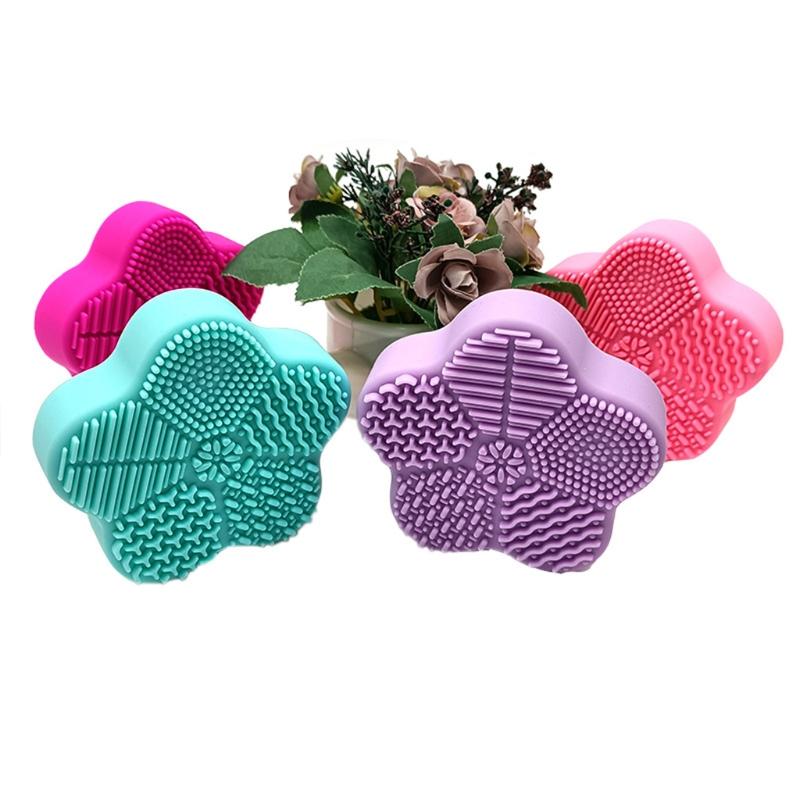 Makeup Brushes Cleaning Pad Washing Brush Scrubber Board Mat Cleaner Cosmetic Tool