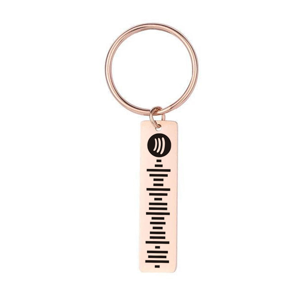 Custom Music Spotify Scan Key rings Code Keychain For Women Men Personalized Laser Engraved Song Christmas Jewelry gift
