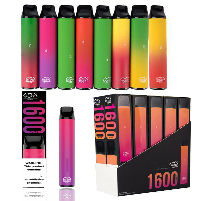 42 Colors Puff XXL 1600puffs Cigarettes Disposable Device Vape 650mAh Power Battery Electronic atomizer Pen Starter Kits Empty Bar Plus Bang
42 Colors Puff XXL 1600puffs Cigarettes Disposable Device Vape 650mAh Power Battery Electronic atomizer Pen Starter Kits Empty Bar Plus Bang