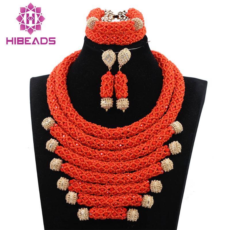 Earrings & Necklace 2021 Handmade Sets African Wedding Bridal Vintage Orange Crystal Nigerian Women Beads Jewelry Set ABH278, As pic
Earrings & Necklace 2021 Handmade Sets African Wedding Bridal Vintage Orange Crystal Nigerian Women Beads Jewelry Set ABH278, As pic