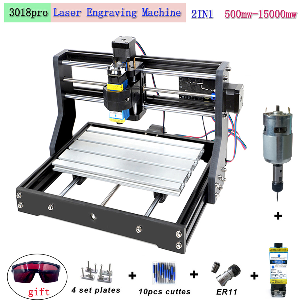 CNC 3018 Pro laser engraving machine 3-axis milling woodworking engraving machine 0.5-15W supports offline DIY laser cutting mac
CNC 3018 Pro laser engraving machine 3-axis milling woodworking engraving machine 0.5-15W supports offline DIY laser cutting mac