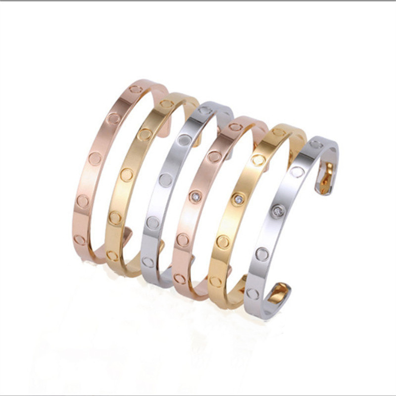 Love Bracelet Designer Jewelry Men Women Gold Bangle Stainless Steel Fashion Charm Cuff Tennis Silver Rose Never fade Wedding Bracelets Bangles With dust bag
Love Bracelet Designer Jewelry Men Women Gold Bangle Stainless Steel Fashion Charm Cuff Tennis Silver Rose Never fade Wedding Bracelets Bangles With dust bag