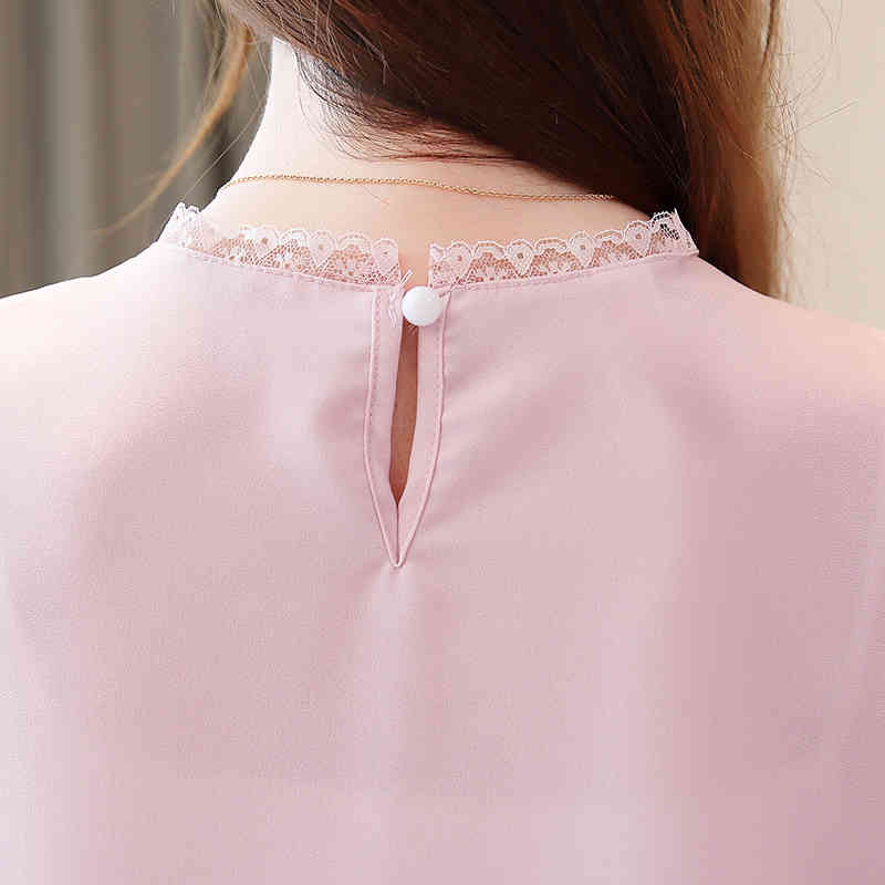 Solid Short Sleeve White Pink Shirt Fashion Women Tops and Blouses Blusas Mujer De Moda Summer Clothes 9538 210506