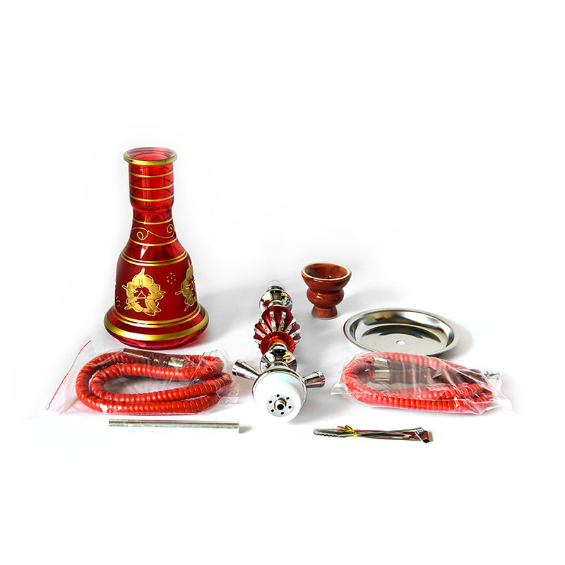 Arabian hookah medium metal glass hookah double tube household shisha pipe hookah 
Arabian hookah medium metal glass hookah double tube household shisha pipe hookah