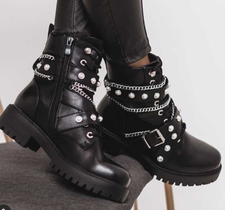 Women Ankle Boots Low Heels Matin Shoes Woman Short Booties PU Leather British Shoe Chaussures Femme Zapatos Mujer Sapato Y0914