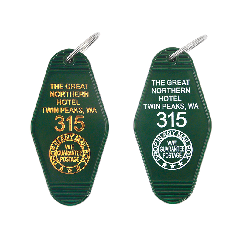 Twin Peaks Keychain Keytag Key Chain Keyring The Great Northern Hotel Jewelry Gifts for Twin Peaks Fans