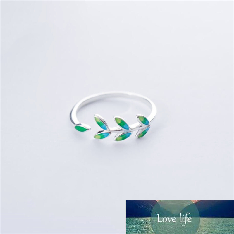 Green Leaf Handmade Creative 925 Sterling Silver Fashion Opening Adjustable Engagement Rings For Women Wedding Jewelry jz345
Green Leaf Handmade Creative 925 Sterling Silver Fashion Opening Adjustable Engagement Rings For Women Wedding Jewelry jz345