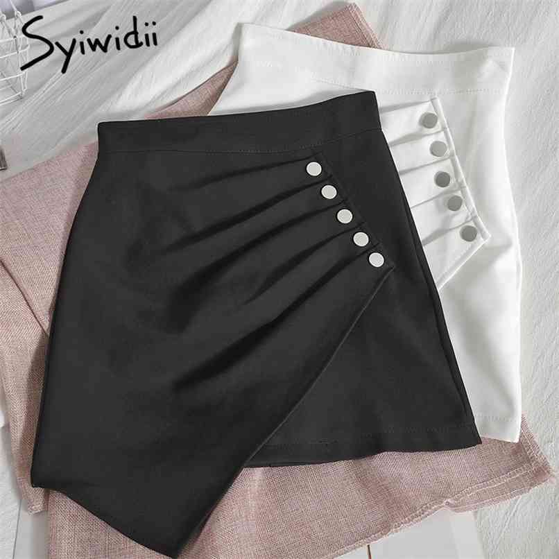 Breasted Irregular Pleated High Waist White Mini Skirts Women Zipper A-Line Unicolor Summer Clothes Korean Fashion 210607
Breasted Irregular Pleated High Waist White Mini Skirts Women Zipper A-Line Unicolor Summer Clothes Korean Fashion 210607