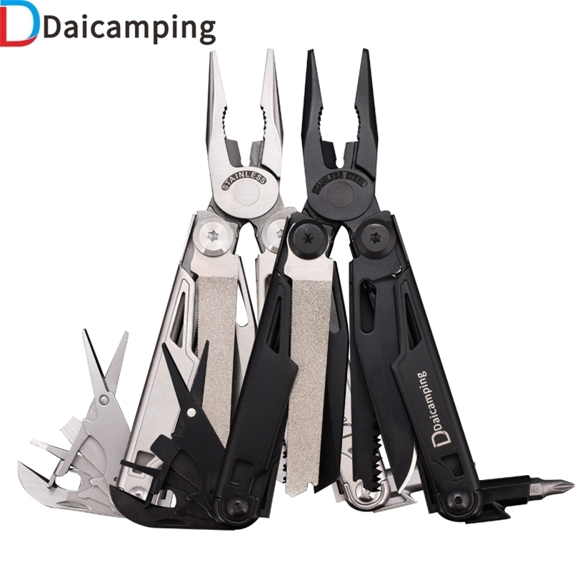 Daicamping 18 In 1 Multifunctional 7CR17MOV Folding Knife Tools Multitool Wire Cable Crimper Stripper Camping Gear Multi Pliers 220118
Daicamping 18 In 1 Multifunctional 7CR17MOV Folding Knife Tools Multitool Wire Cable Crimper Stripper Camping Gear Multi Pliers 220118