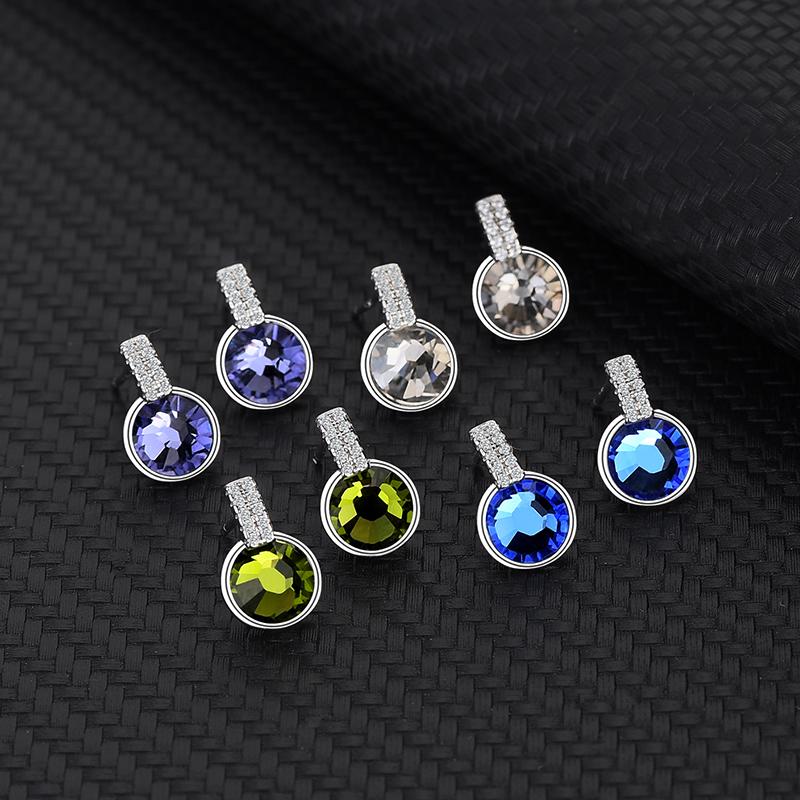 Stud S925 Sterling Silver Austrian Crystal Earrings Female Simple Colored Treasure Temperament, Golden;silver
Stud S925 Sterling Silver Austrian Crystal Earrings Female Simple Colored Treasure Temperament, Golden;silver
