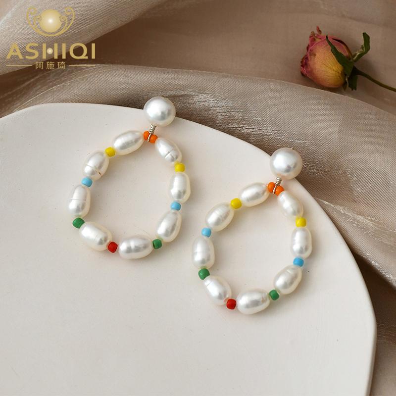 Dangle & Chandelier ASHIQI Natural Freshwater Baroque Pearl 925 Sterling Silver Earrings Fashion Colorful Bead Jewelry For Girls
Dangle & Chandelier ASHIQI Natural Freshwater Baroque Pearl 925 Sterling Silver Earrings Fashion Colorful Bead Jewelry For Girls
