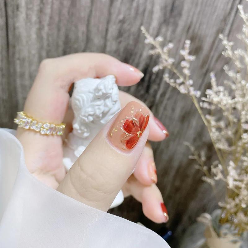 false nails 24pcs fake with glue red blooming flower wear short paragraph fashion manicure patch wearable nail dl, Red;gold
false nails 24pcs fake with glue red blooming flower wear short paragraph fashion manicure patch wearable nail dl, Red;gold