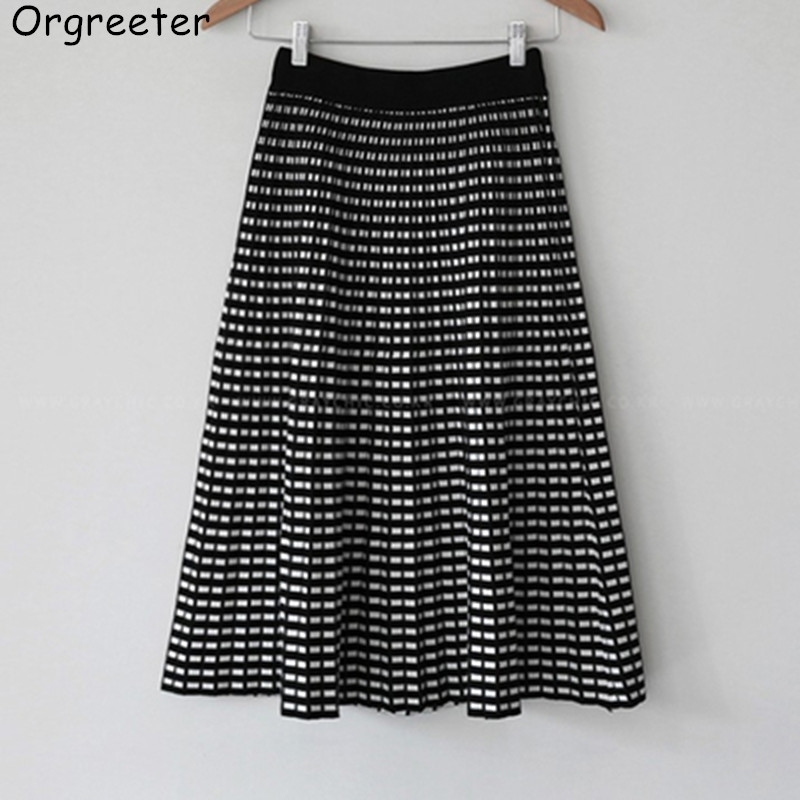 Winter Autumn Women Knitted Long Midi Skirts High Waist Plaid Thick Saia Faldas Female A-Line Skirt 210525, Black
Winter Autumn Women Knitted Long Midi Skirts High Waist Plaid Thick Saia Faldas Female A-Line Skirt 210525, Black