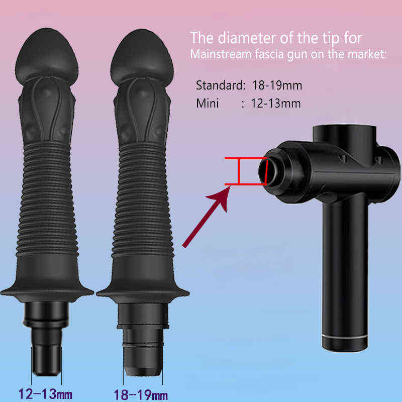 Massage Gun Head vibration message gun accesories sex silicone heads for Fascia percussion Vibrators Female Man 220115